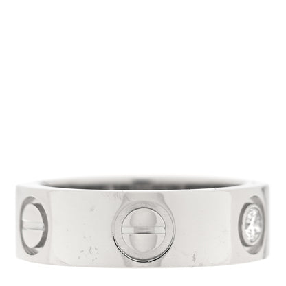 Cartier Platinum Diamond 5.5mm LOVE Ring 46 3.75 3 of 4