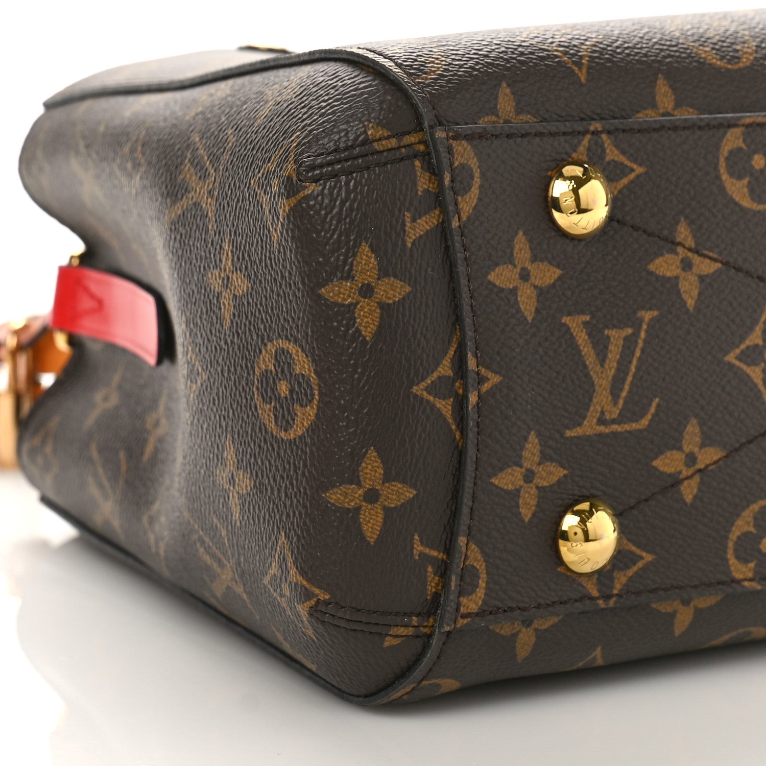 Louis Vuitton Monogram Braided Montaigne BB Coquelicot Creme Safran Peach 7 of 8