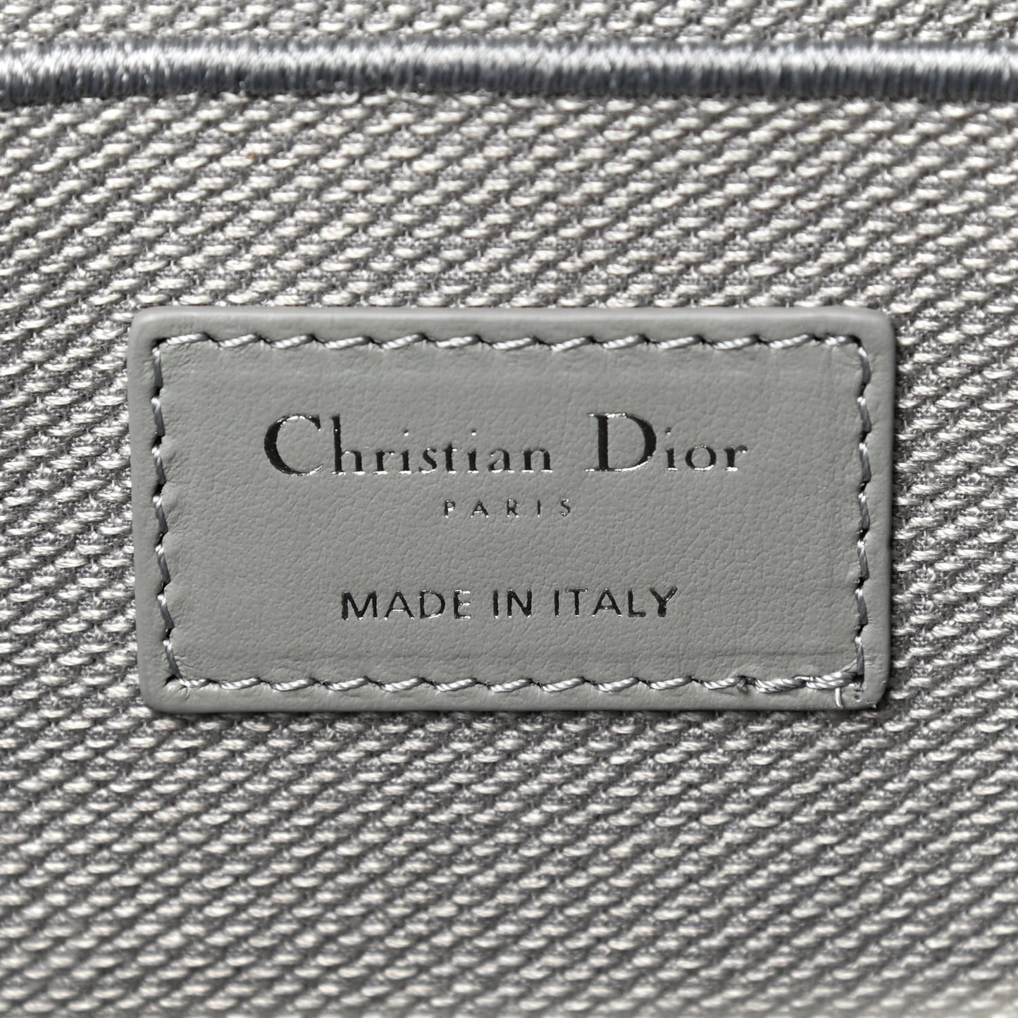 Canvas Embroidered Cannage Diortravel Vanity Case Grey