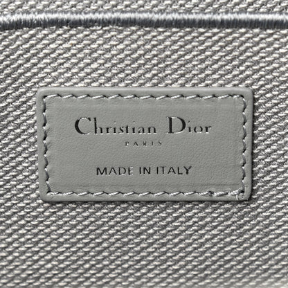 Christian Dior Canvas Embroidered Cannage Diortravel Vanity Case Grey 7 of 8
