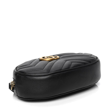 Gucci Calfskin Matelasse GG Marmont Belt Bag 85 34 Black 3 of 6