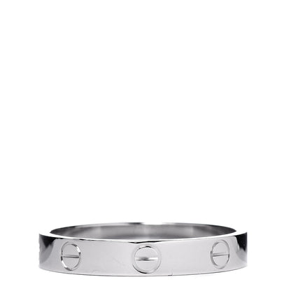 Cartier 18K White Gold 3.5mm LOVE Wedding Band Ring 59 8.75 3 of 5