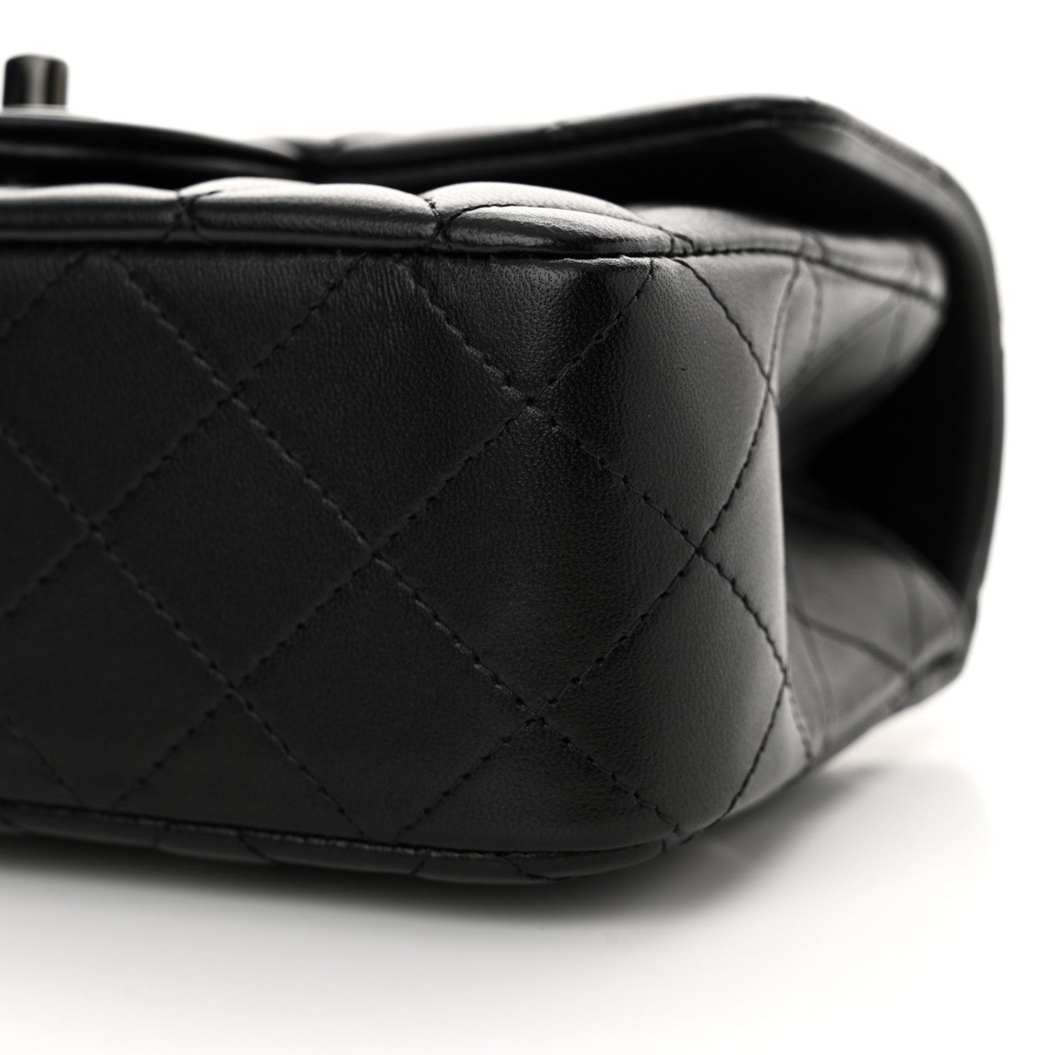 Chanel Lambskin Quilted Mini Top Handle Rectangular Flap So Black 10 of 12