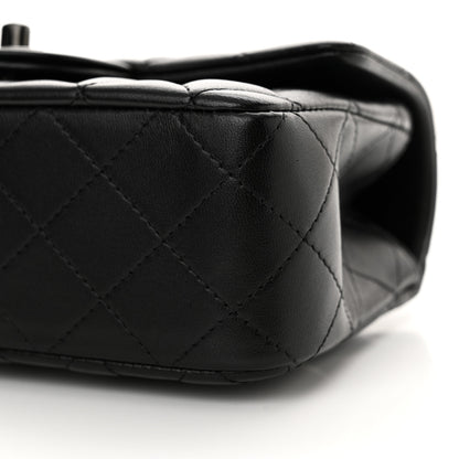 Chanel Lambskin Quilted Mini Top Handle Rectangular Flap So Black 10 of 12