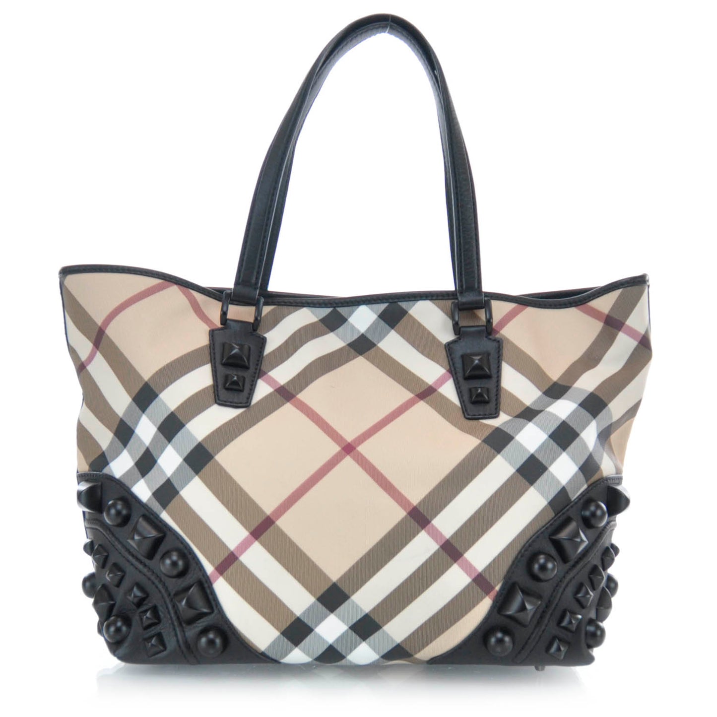 Nova Check Mega Stud Nickie Tote Black