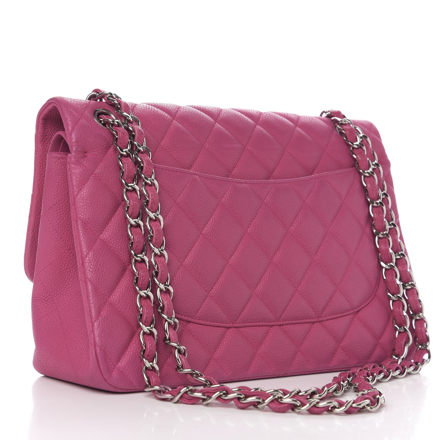 Chanel Iridescent Caviar Quilted Jumbo Double Flap Pink 2 of 9