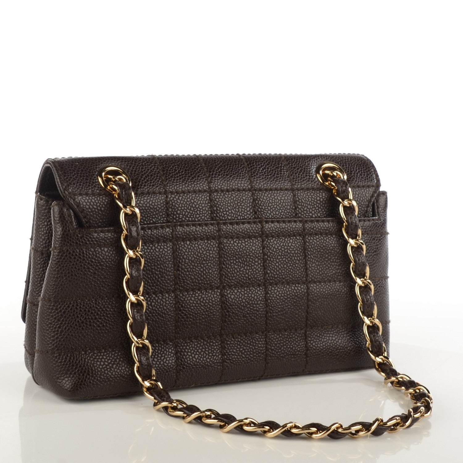 Chanel Caviar Square Stitched Small Flap Dark Brown 3 of 8