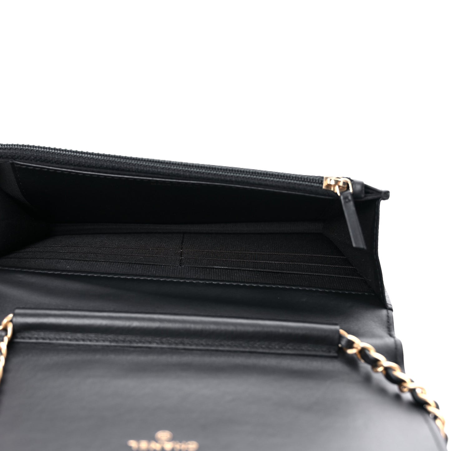 Caviar Quilted Boy Wallet On Chain WOC Black
