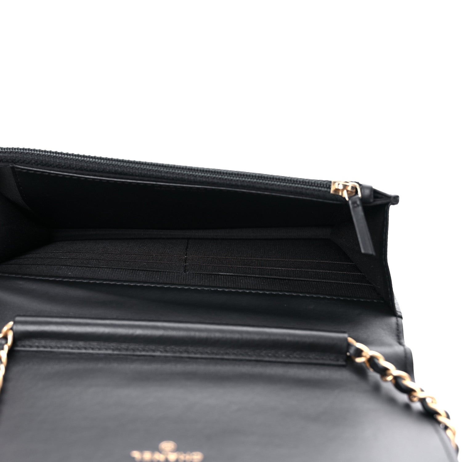 Chanel Caviar Quilted Boy Wallet On Chain WOC Black 5 of 15