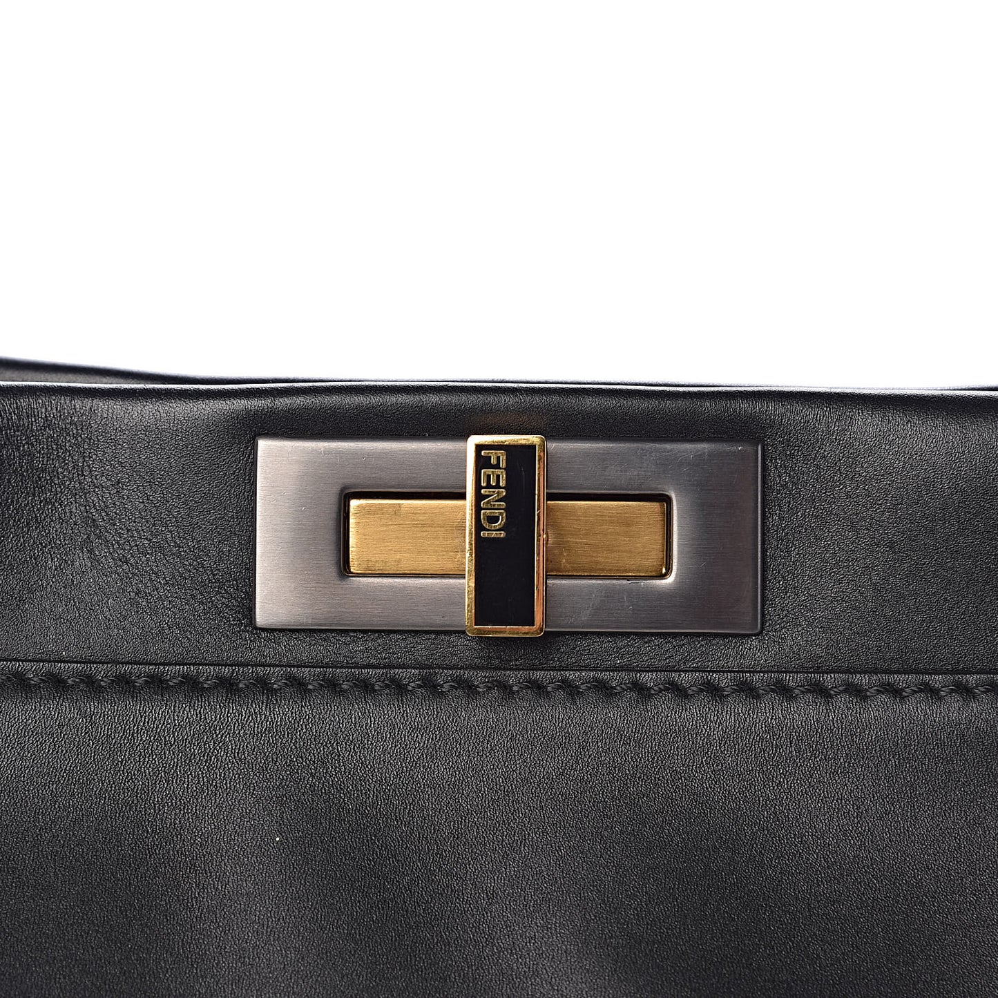 Vitello Suede Large Peekaboo Iconic Satchel Black