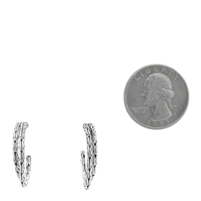 John Hardy Sterling Silver Classic Chain Double Hoop Earrings 2 of 4