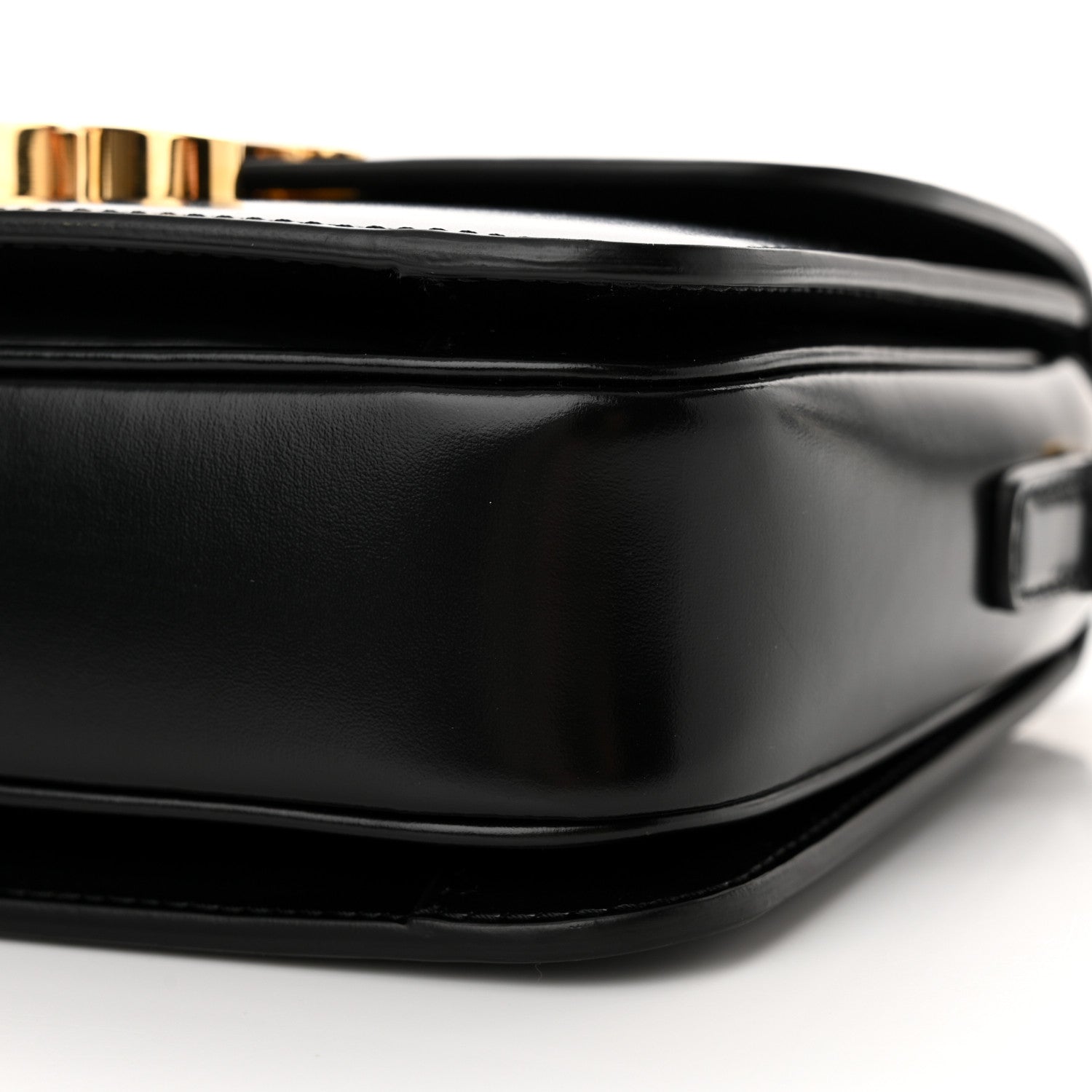 Celine Shiny Calfskin Teen Triomphe Black 10 of 10