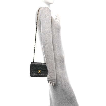 Chanel Lambskin Quilted Mini Square Flap Black 2 of 12
