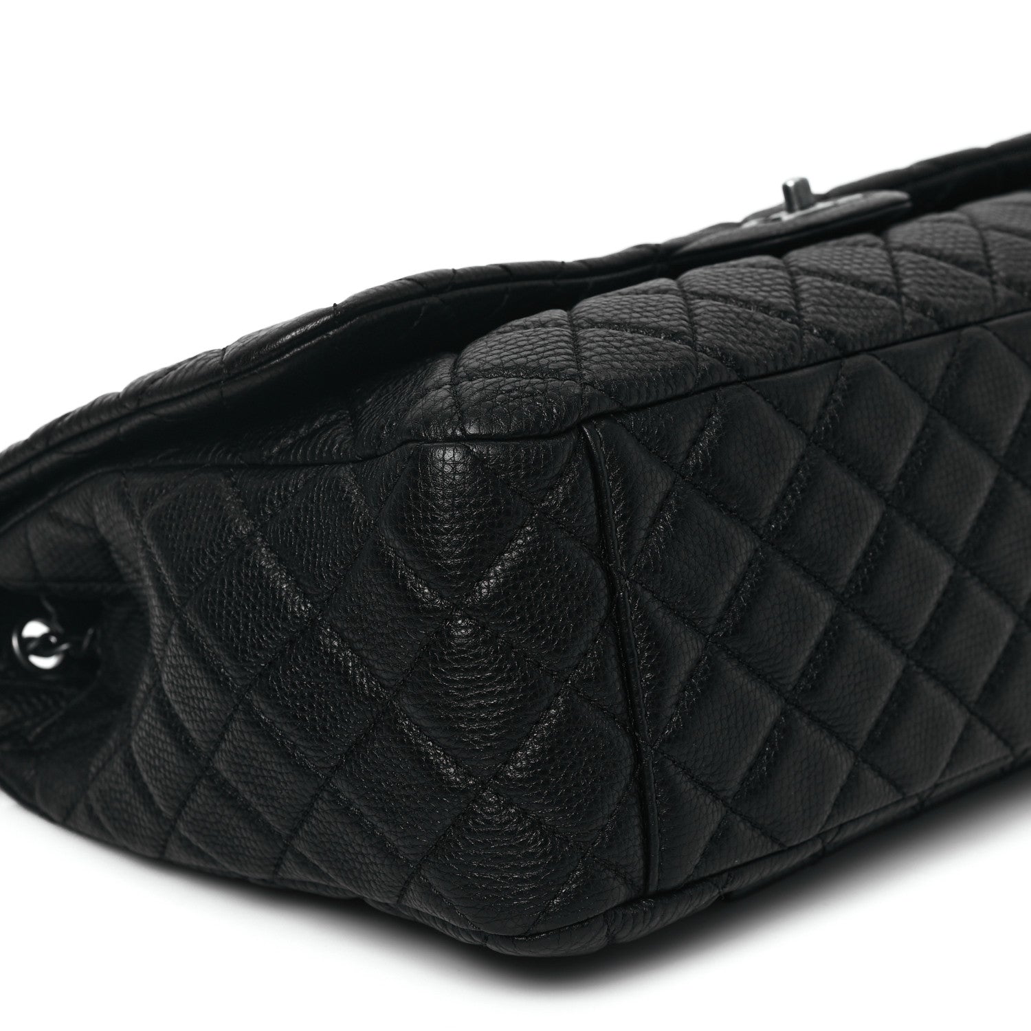 Chanel Grained Calfskin Quilted Small XXL Travel Flap Bag Black 9 of 10
