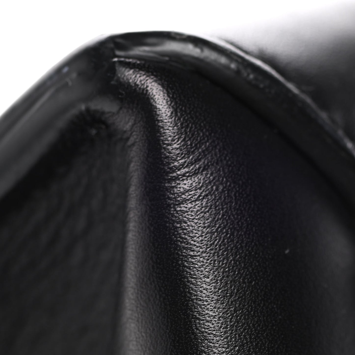 Smooth Calfskin Ostrich Leg Medium Edge Shoulder Bag Black