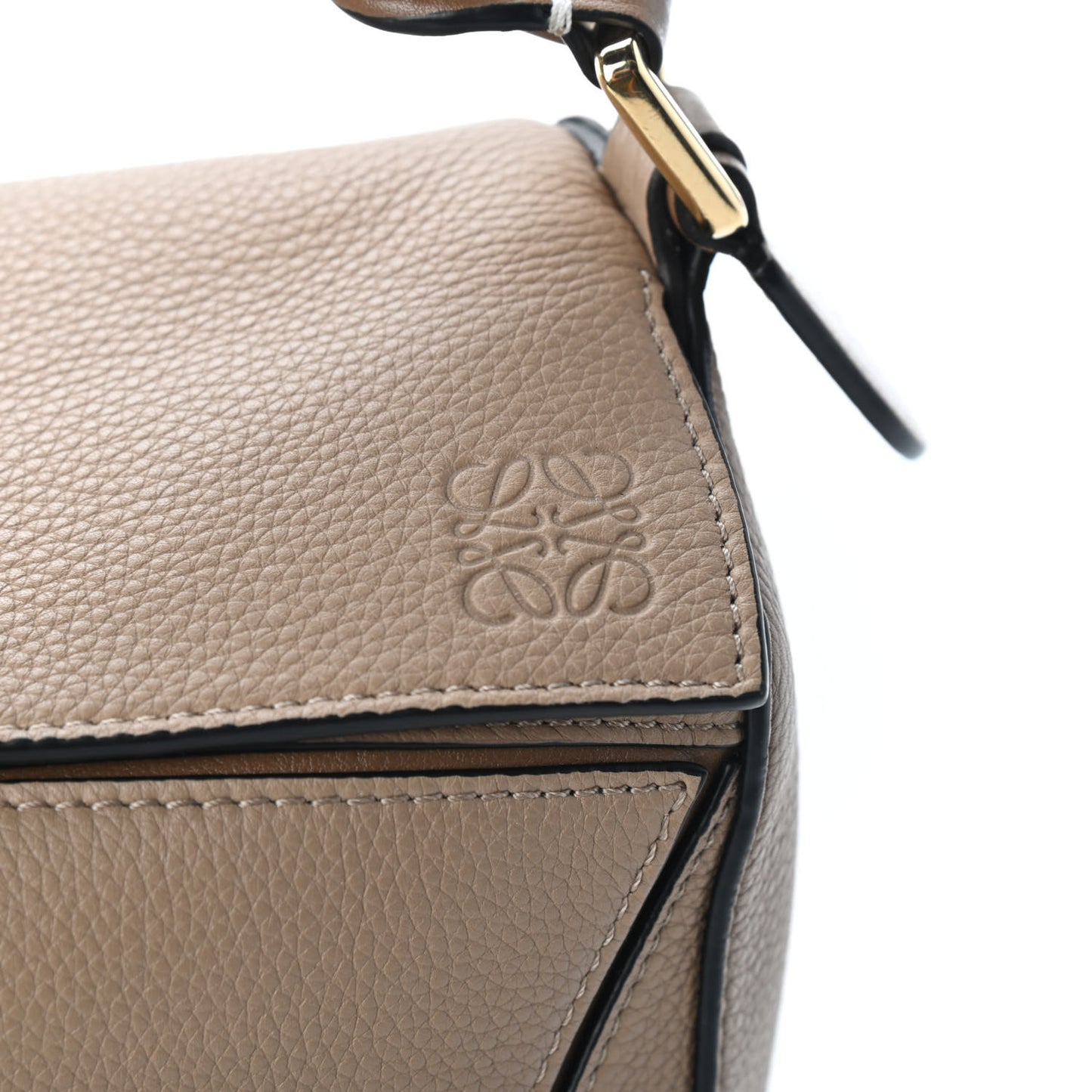 Grained Calfskin Small Puzzle Bag Sand Mink