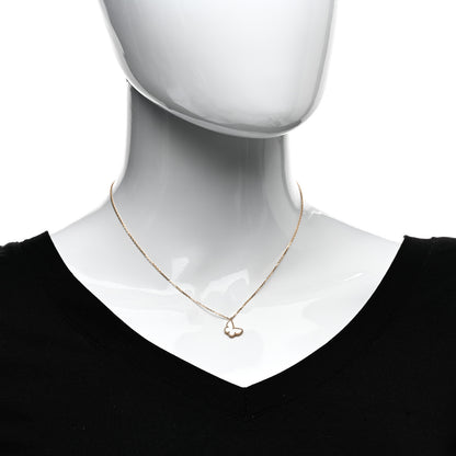 Van Cleef & Arpels 18K Yellow Gold Mother of Pearl Sweet Alhambra Butterfly Pendant Necklace 2 of 6