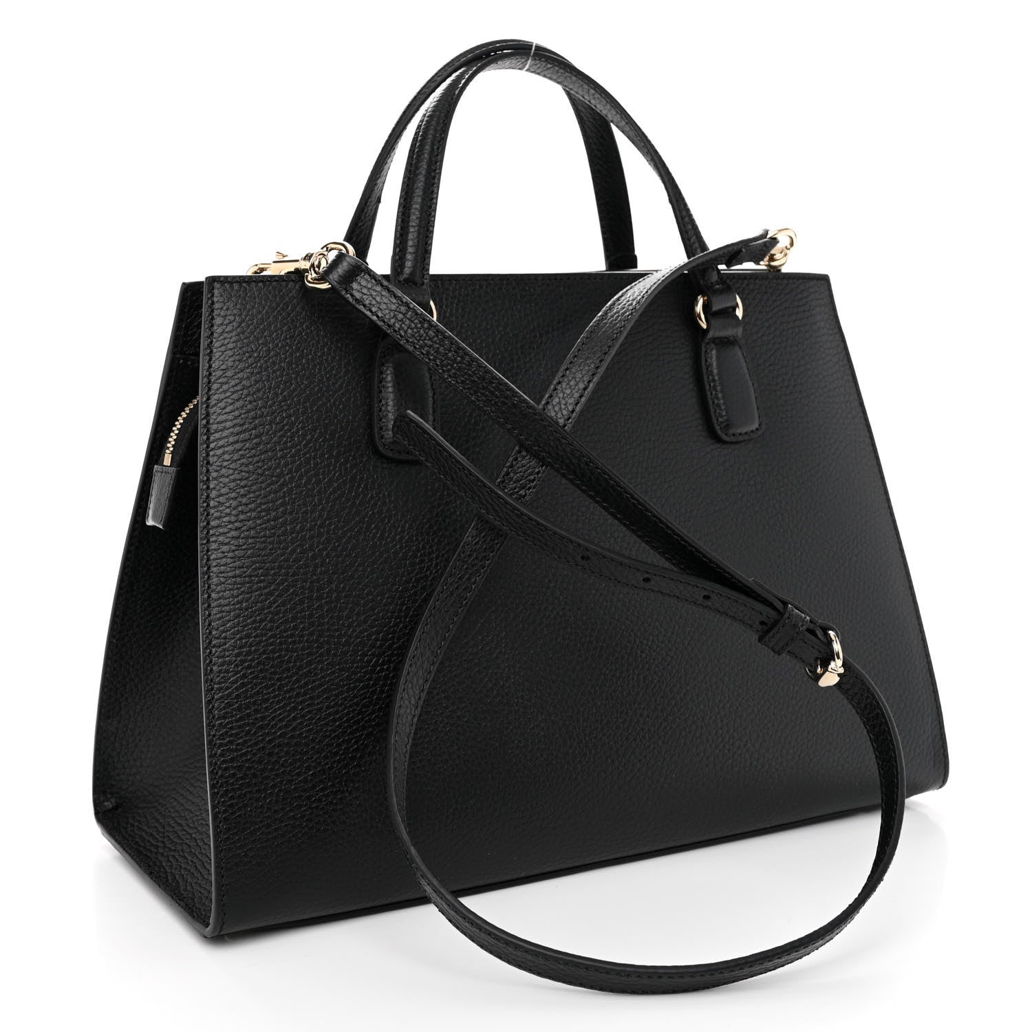 Gucci Dollar Calfskin Large Soho Top Handle Satchel Black 3 of 12