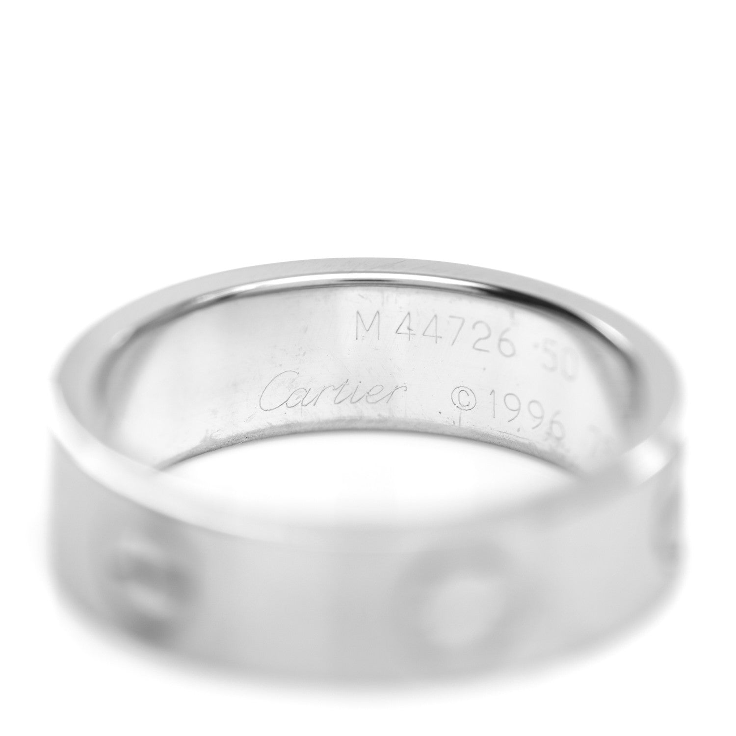Cartier 18K White Gold 5.5mm LOVE Ring 50 5.25 4 of 4