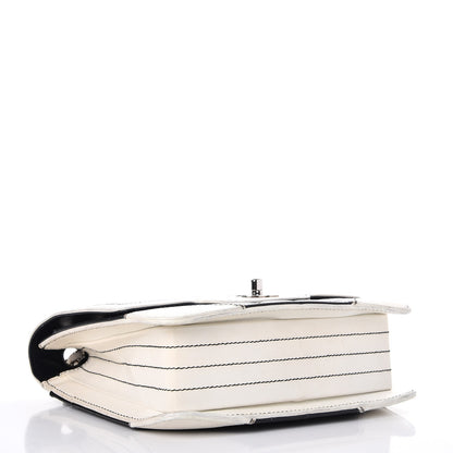 Chanel Patent Square Quilted Flap White Black 5 of 11