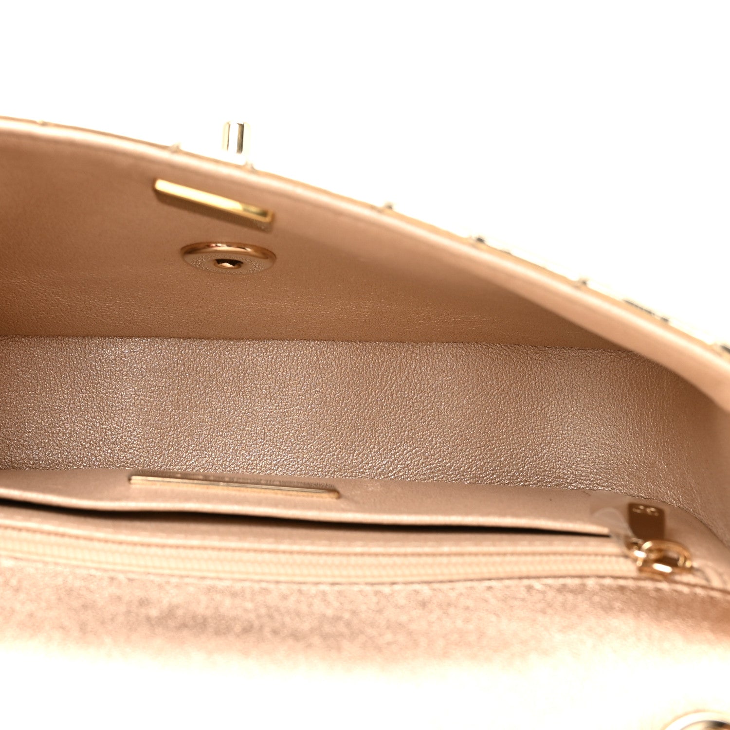 Chanel Mirror Calfskin Metallic Calfskin Quilted Hollywood Boulevard Mini Flap With Star Coin Purse Gold 6 of 13