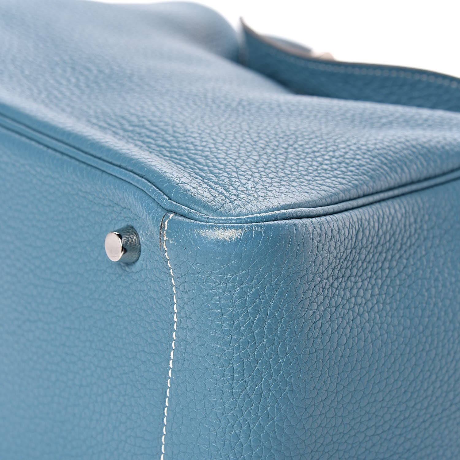 Hermes Taurillon Clemence Lindy 30 Blue Jean 10 of 14