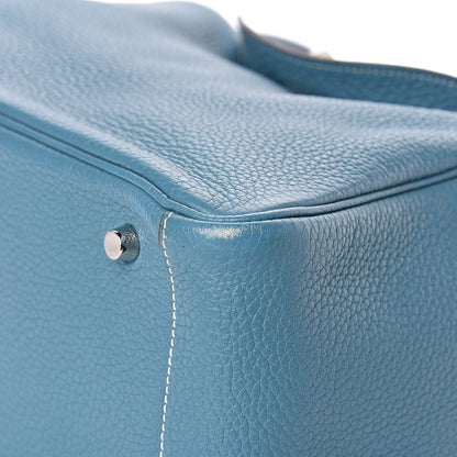Hermes Taurillon Clemence Lindy 30 Blue Jean 10 of 14