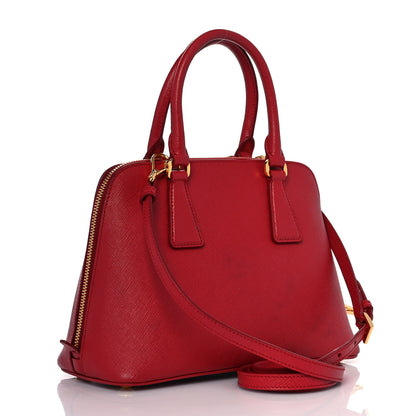 Prada Saffiano Vernice Small Promenade Tote Fuoco 2 of 8