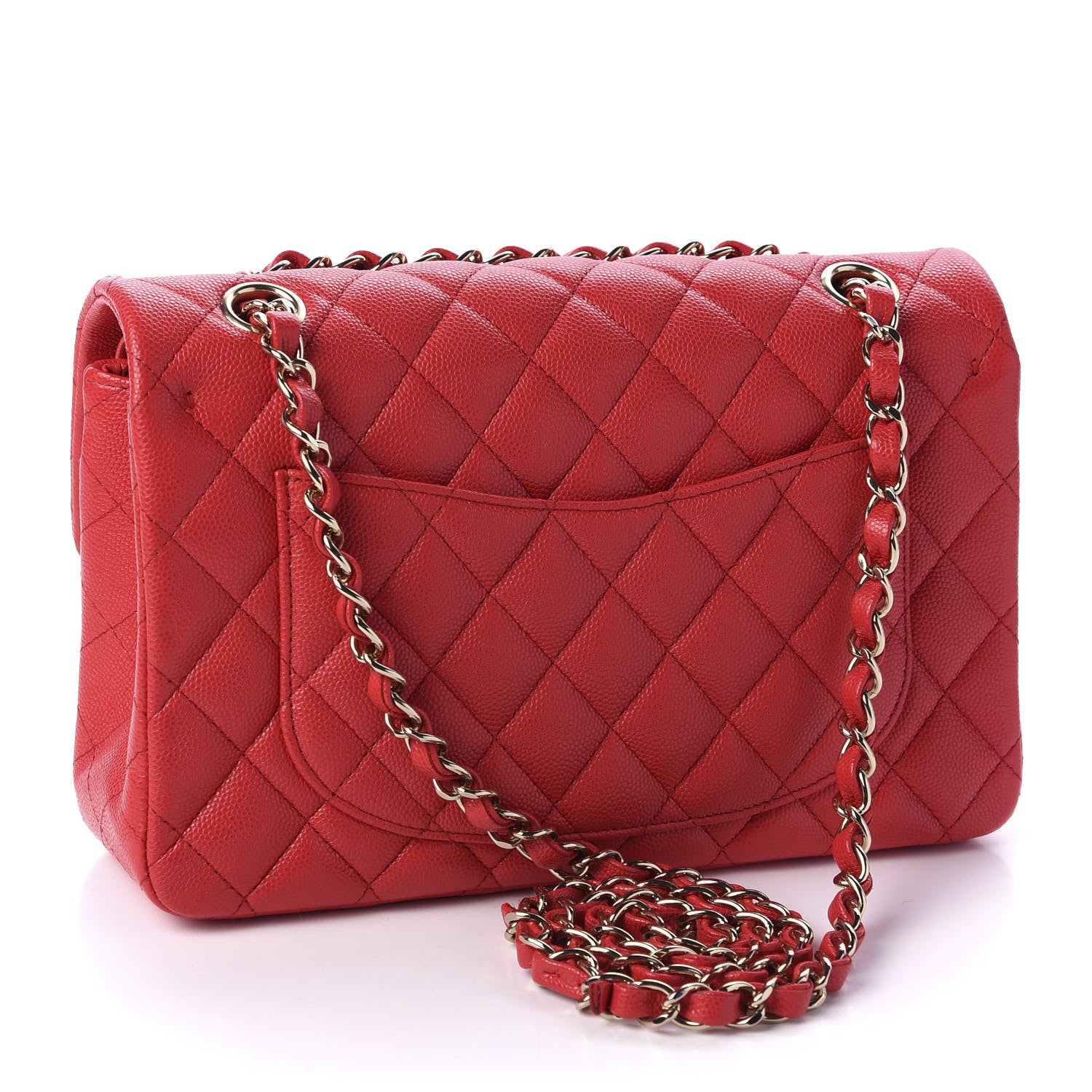 Chanel Caviar Quilted Small Double Flap Red 3 of 11