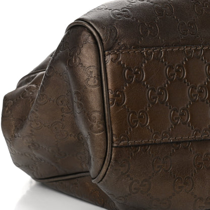 Gucci Metallic Guccissima Medium Sukey Tote Bronze 19 of 22