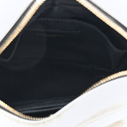 Saint Laurent Metallic Calfskin Matelasse Monogram Lou Belt Bag Platino 5 of 13