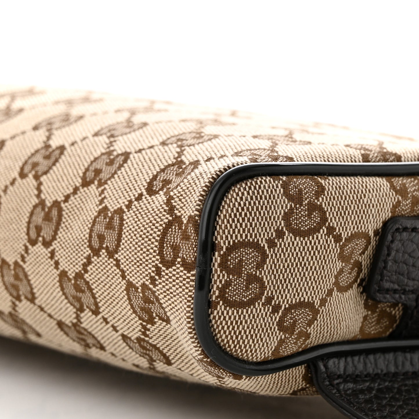 Monogram Dollar Calfskin Belt Bag Beige Ebony Testa di Moro Marrone Scuro
