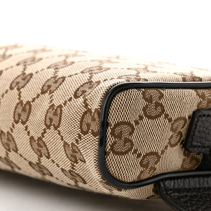 Gucci Monogram Dollar Calfskin Belt Bag Beige Ebony Testa di Moro Marrone Scuro 10 of 11