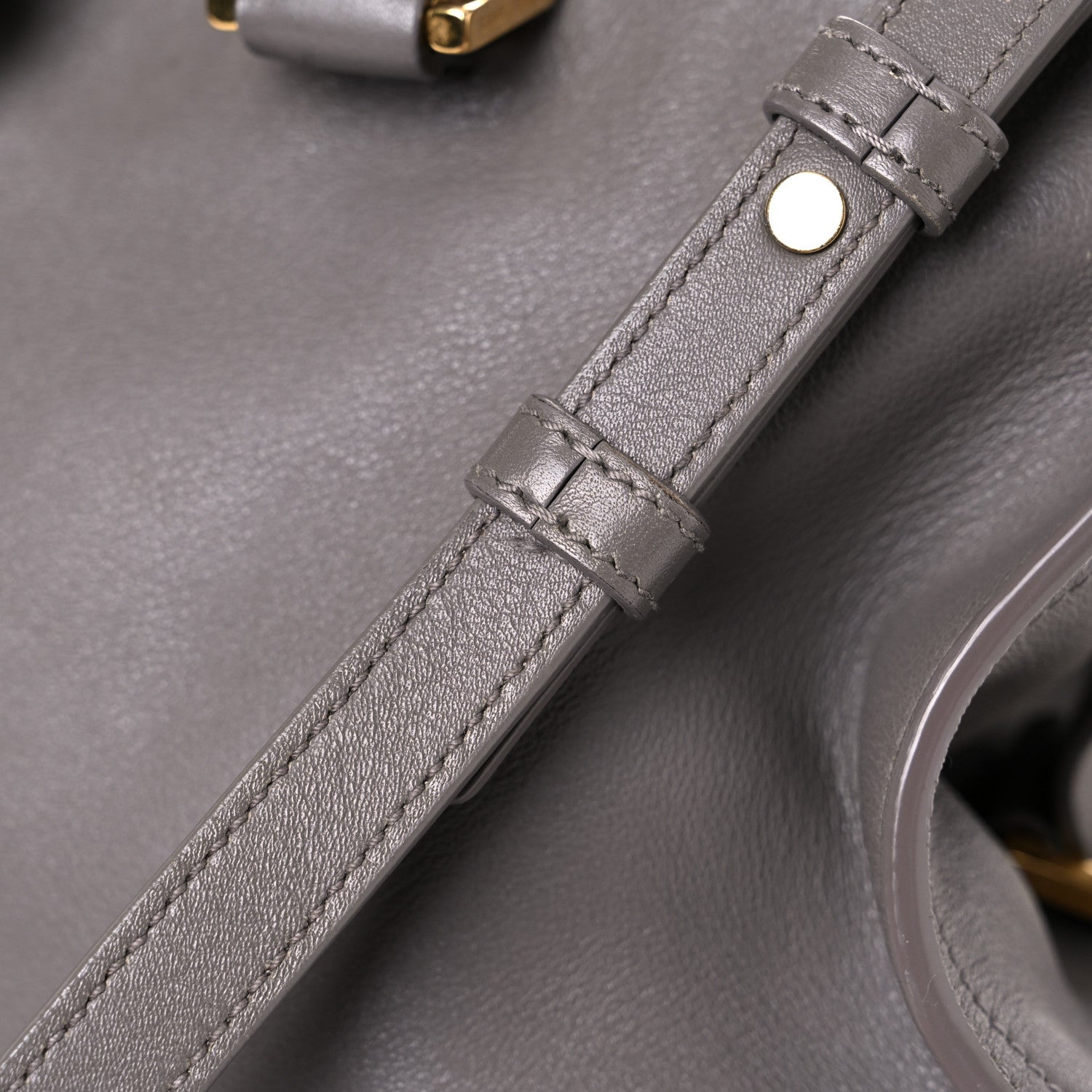 Saint Laurent Smooth Calfskin Small Cabas Monogram Fog 17 of 21