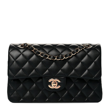 Chanel Lambskin Quilted Small Double Flap Black 1 of 12