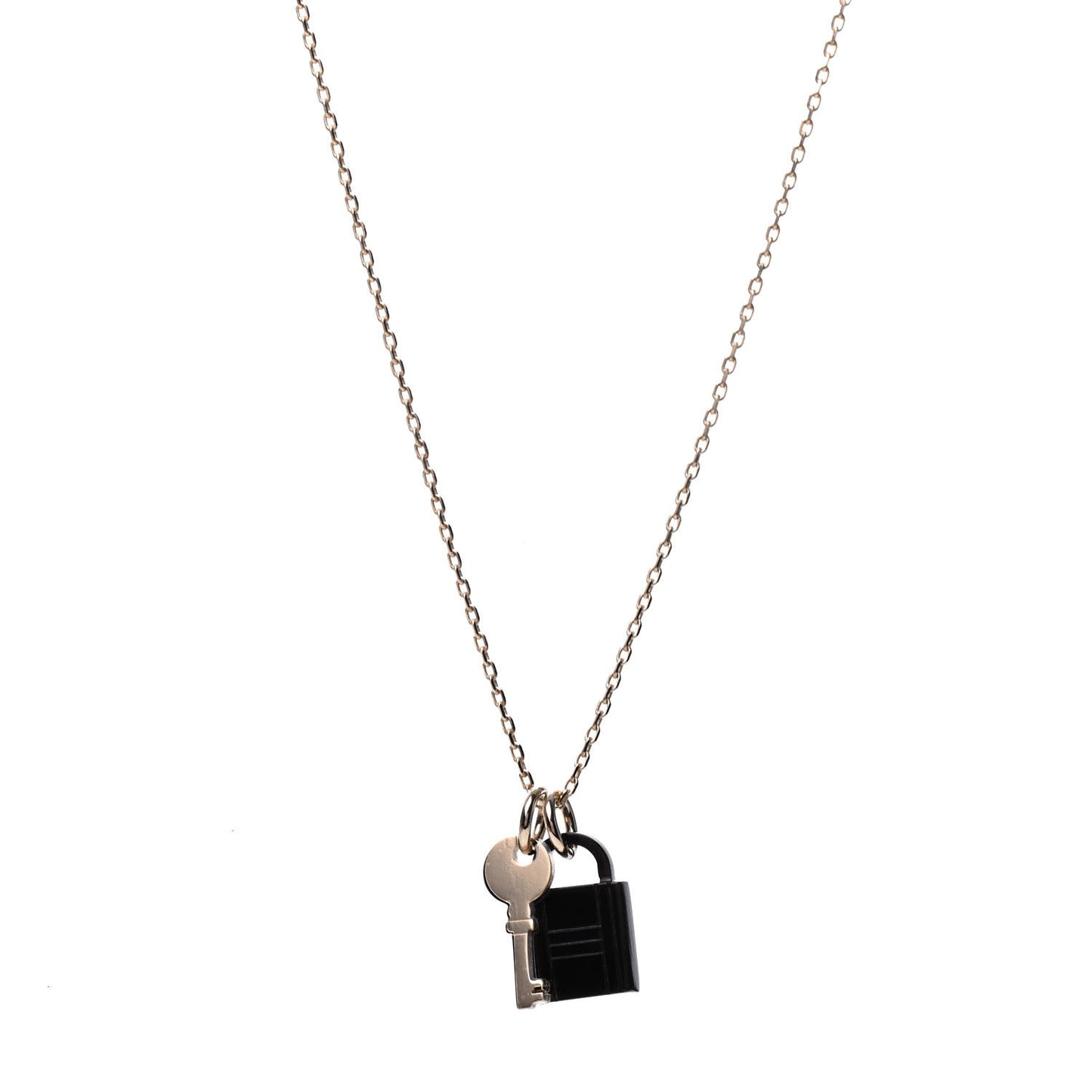 Permabrass Buffalo Horn Amulette Padlock PM Pendant Necklace