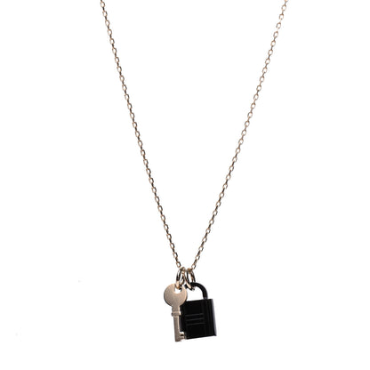 Hermes Permabrass Buffalo Horn Amulette Padlock PM Pendant Necklace 1 of 6