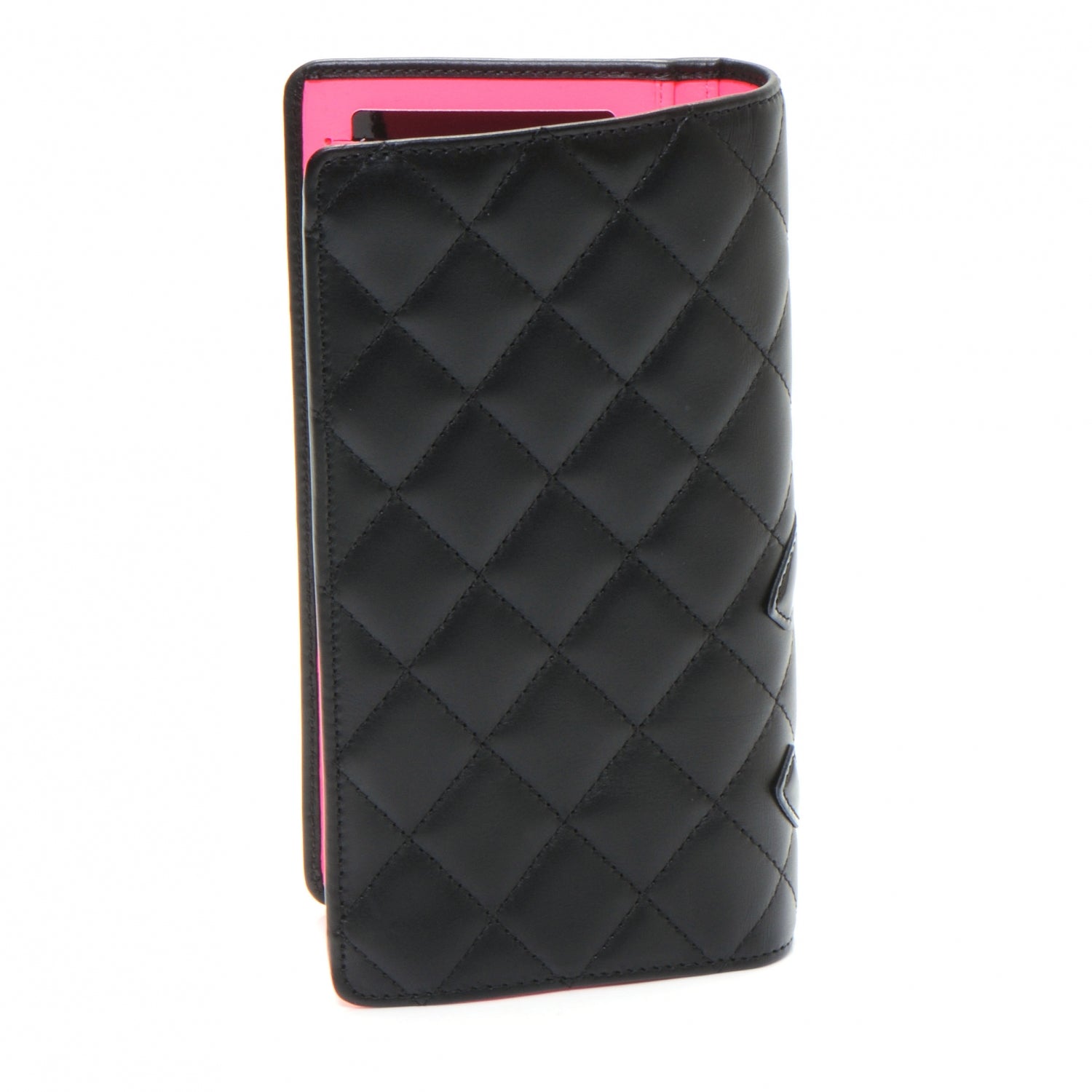 Chanel Calfskin Quilted Cambon Yen Wallet Black 3 of 8