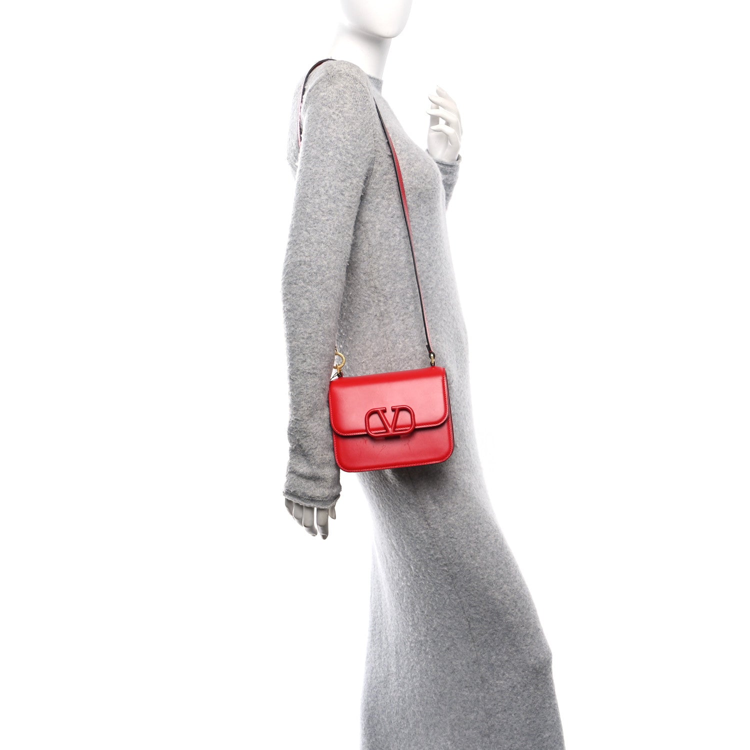 Valentino Garavani Smooth Calfskin Small VSling Shoulder Bag Red 2 of 9