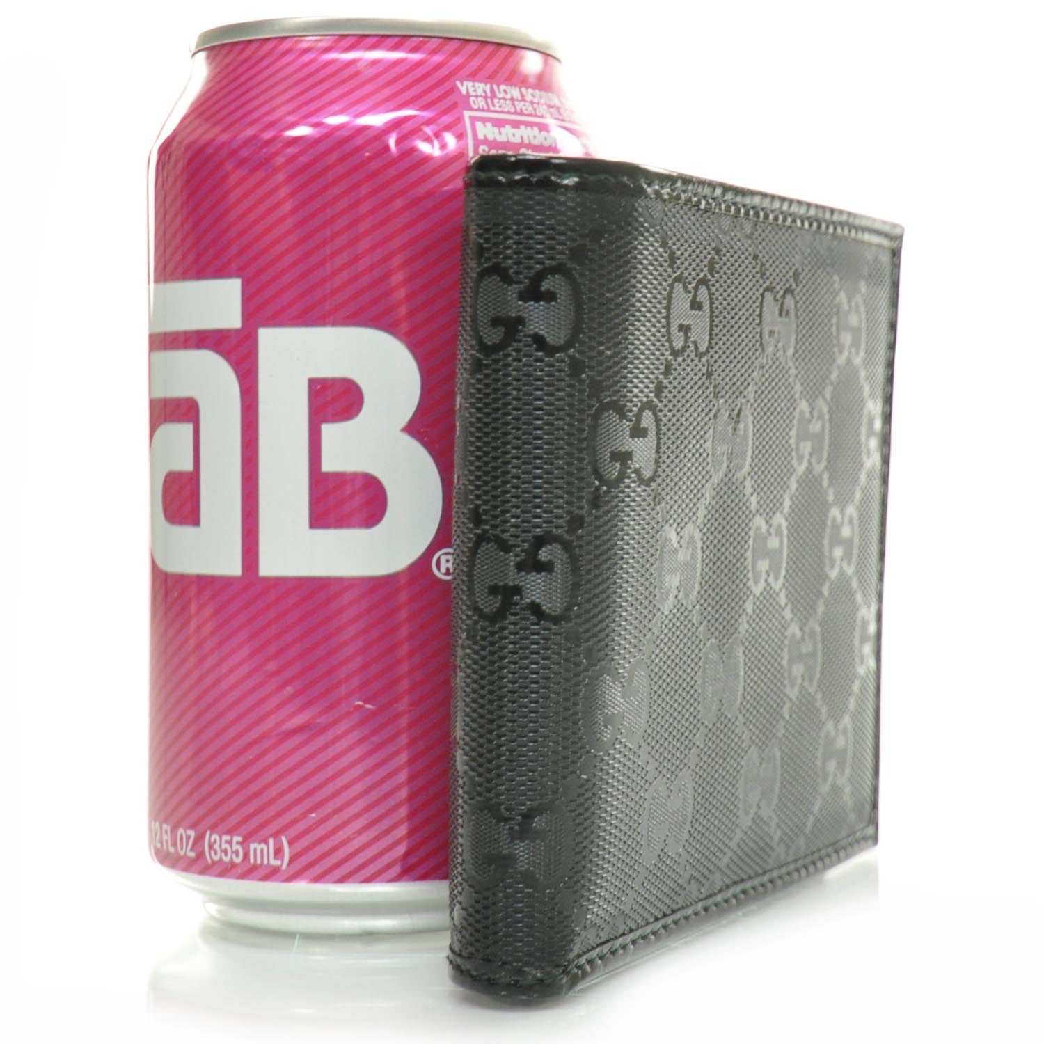 Gucci Imprime Monogram Bi-Fold Wallet Black 3 of 8