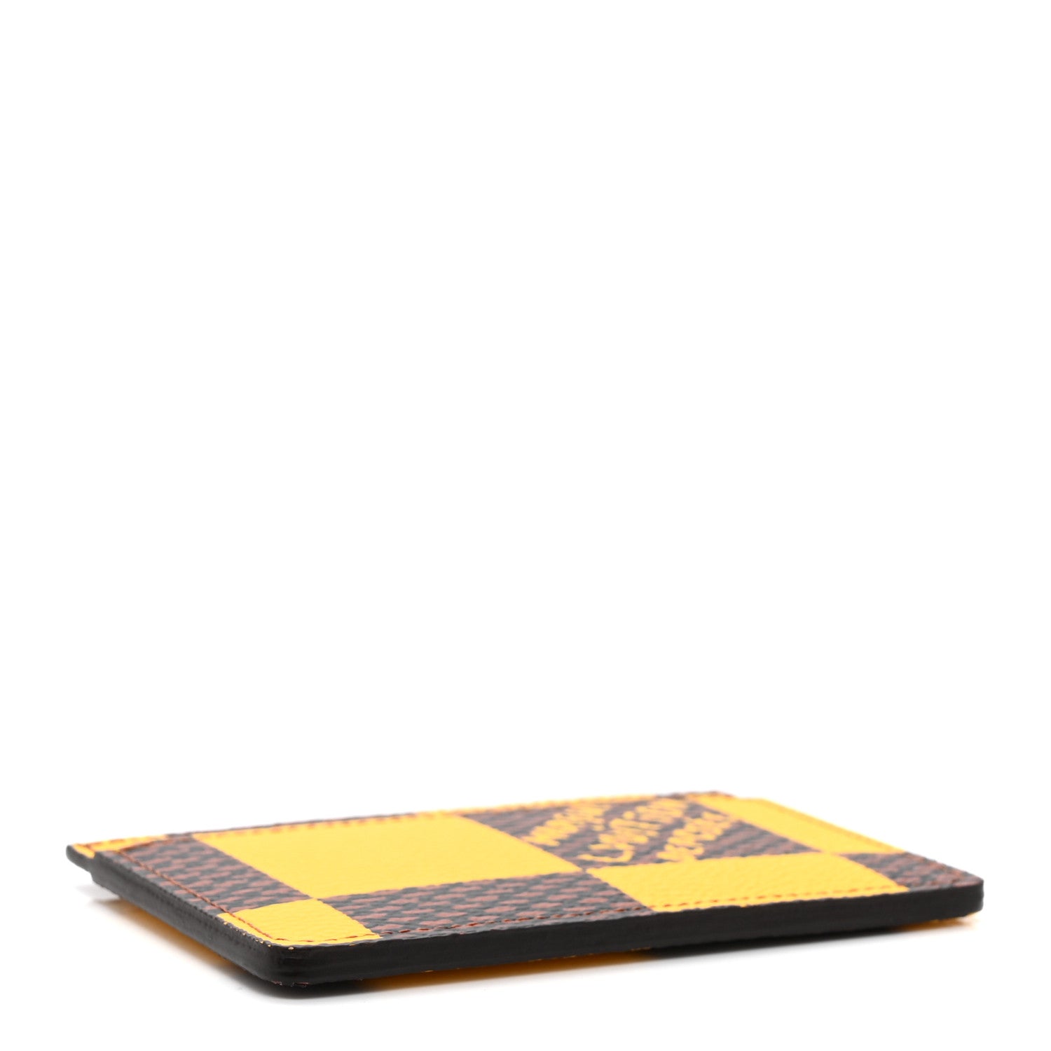 Louis Vuitton Damier Pop Porte Cartes Simple Card Holder Yellow 8 of 14