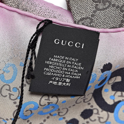 Gucci Silk Twill GG Monogram Real GG UFO Square Scarf Multicolor 3 of 3