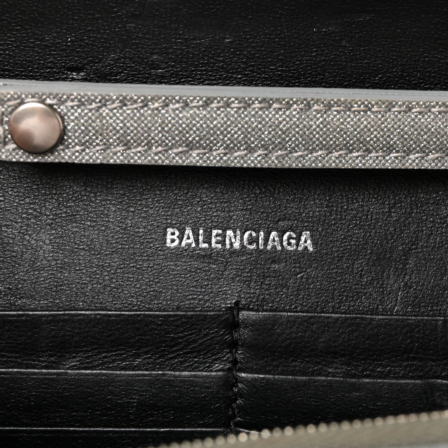 Balenciaga Glitter Fabric Hourglass Chain Bag Grey 6 of 9