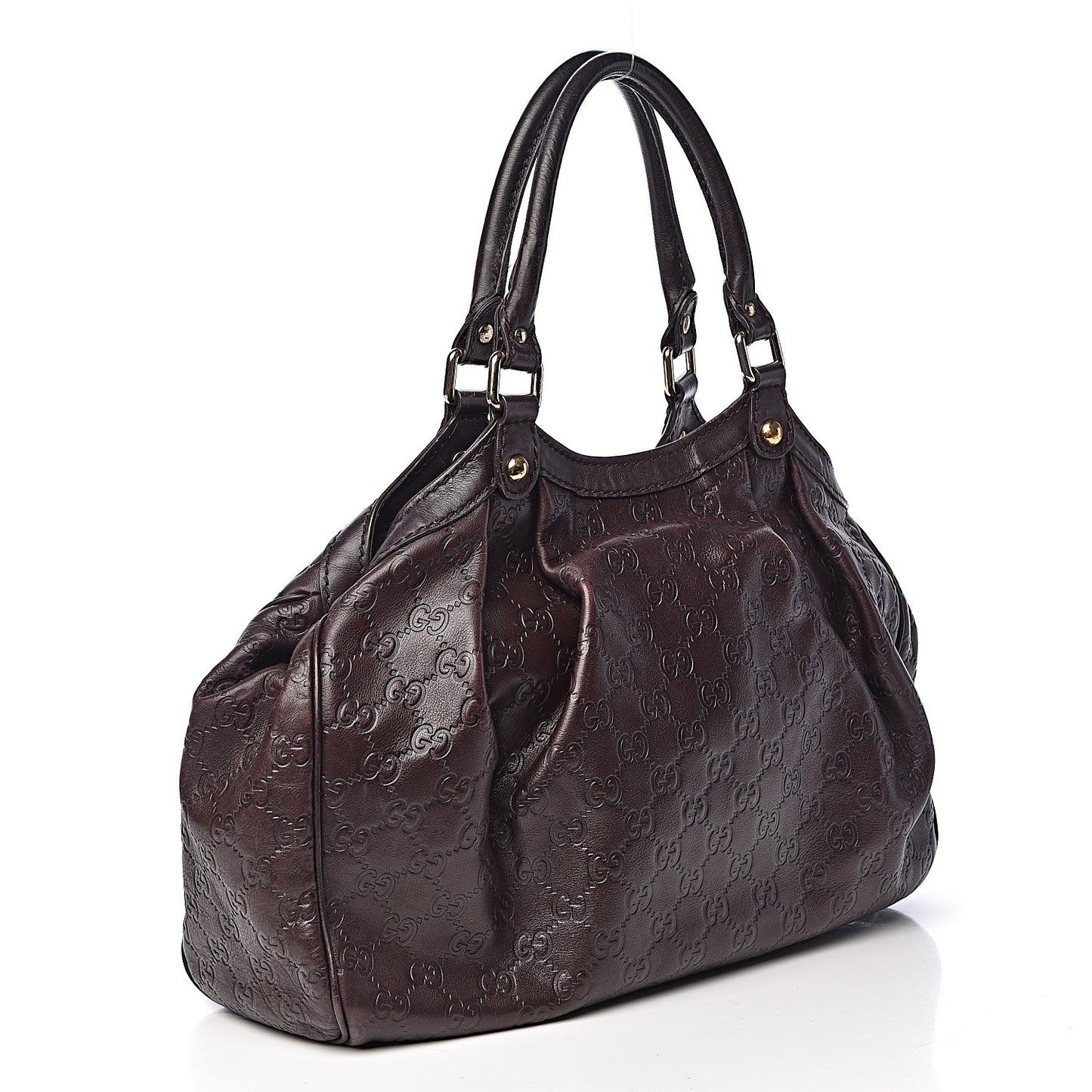 Guccissima Medium Sukey Tote Chocolate