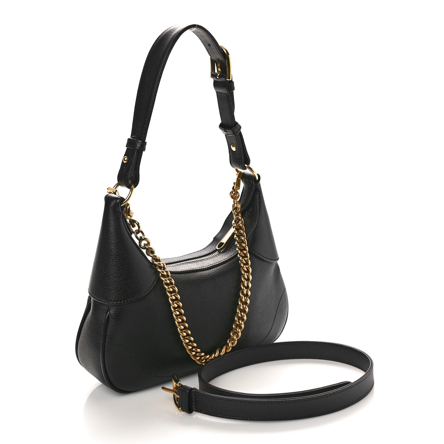 Gucci Goatskin Small Aphrodite Shoulder Bag Black 3 of 10
