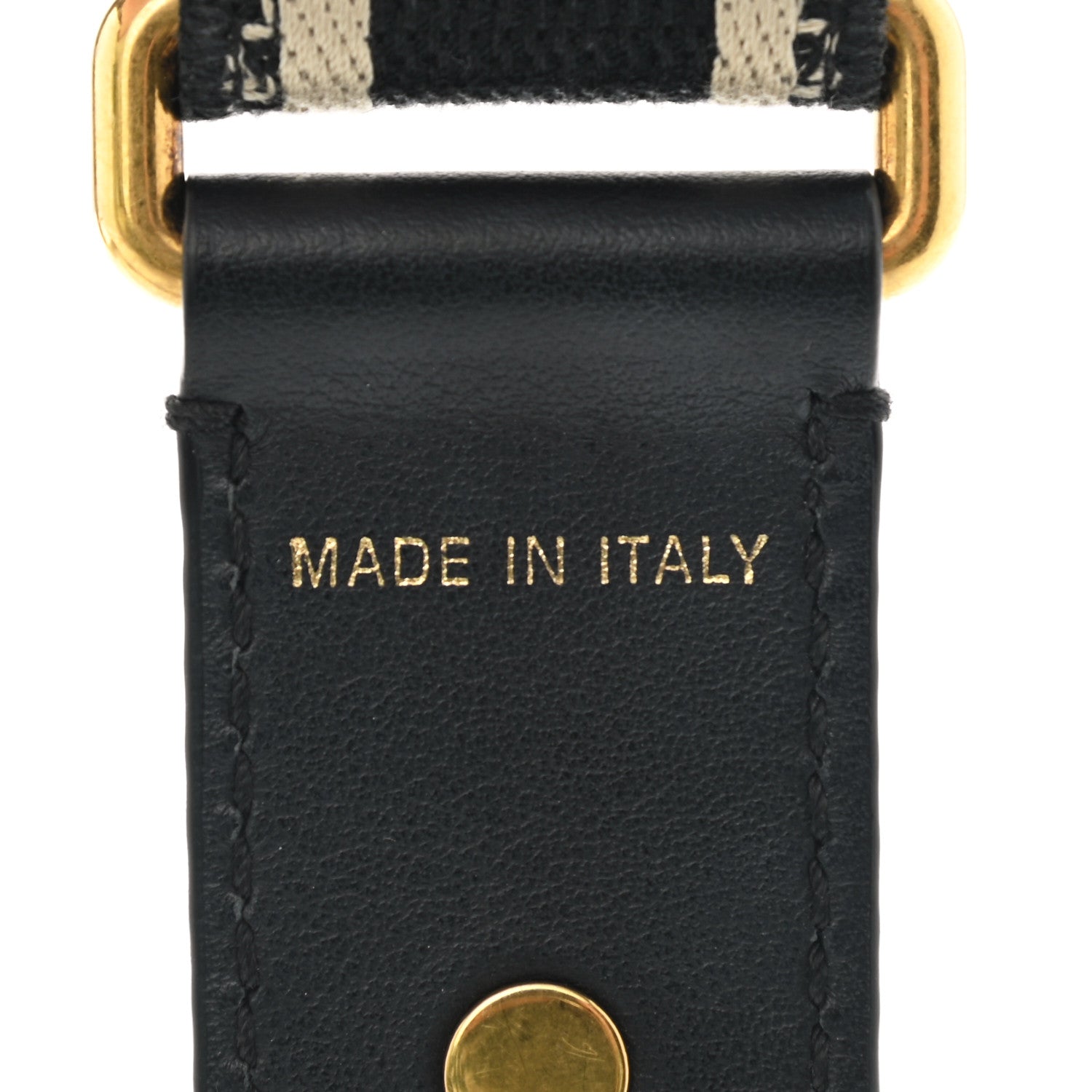 Christian Dior Canvas Embroidered Shoulder Strap Black 4 of 5