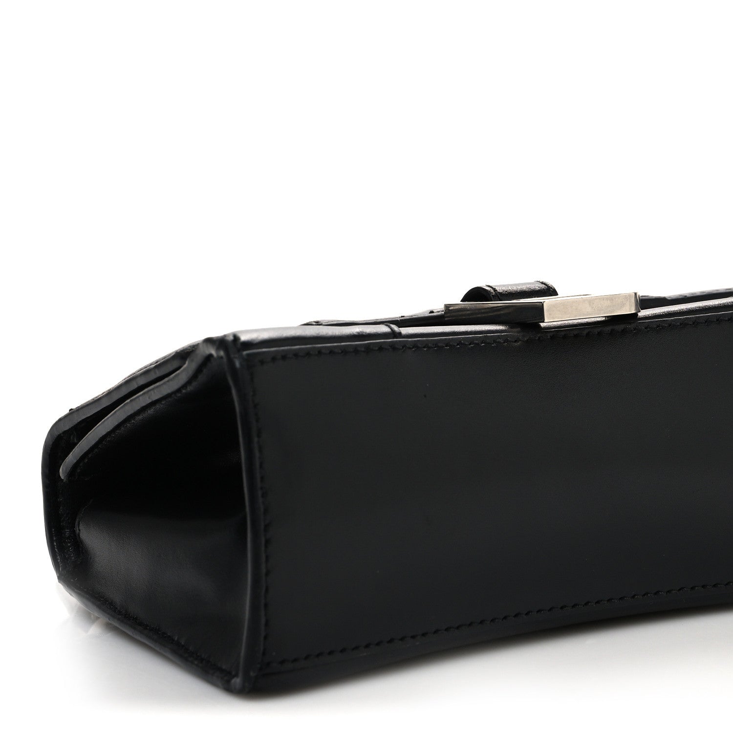 Balenciaga Box Calfskin Graffiti Logo Hourglass Top Handle Bag XS Black Silver 4 of 13