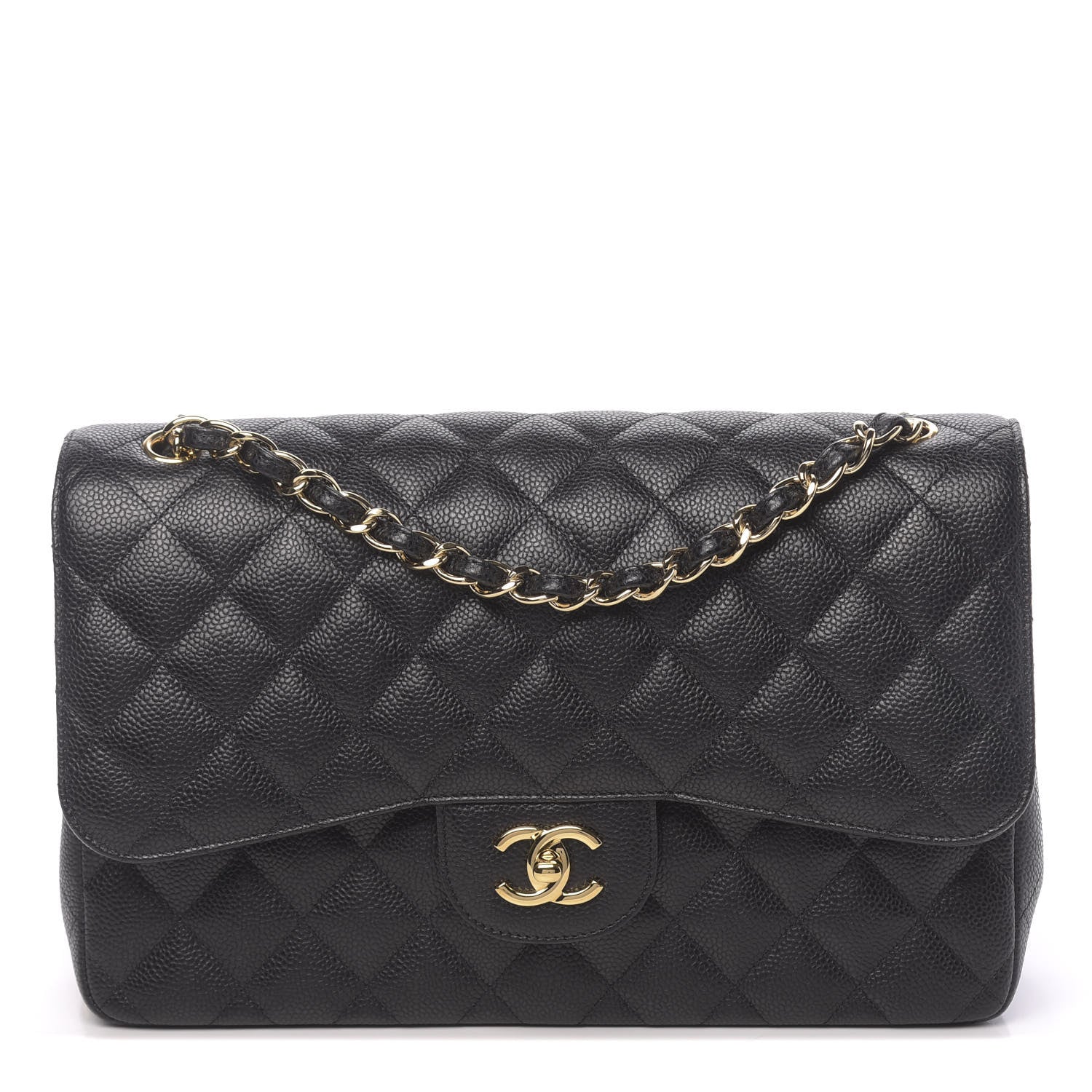 Chanel Caviar Quilted Jumbo Double Flap Black 1 of 11