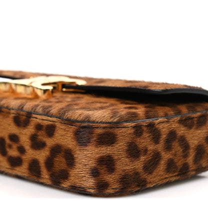 Celine Pony Hair Leopard Print Triomphe Chain Shoulder Bag Multicolor 10 of 10