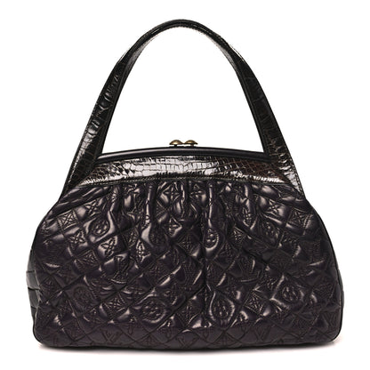 Louis Vuitton Monogram Vienna Alligator Sac Fermoir GM Aubergine 1 of 9